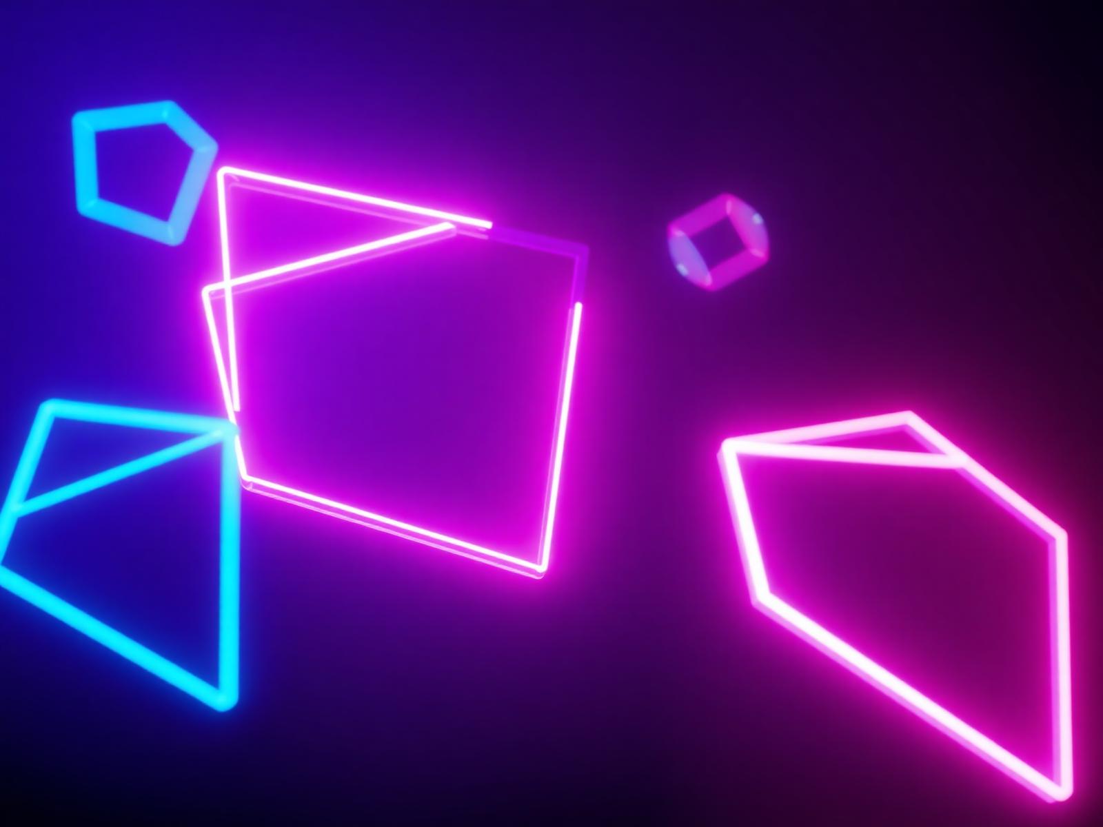Abstract neon geometry representing Royal Infotech FZC's engineering craft